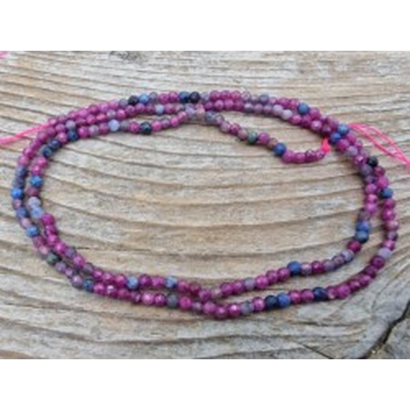 Saphirkette (Safir) Multicolor facettiert 2mm 2
