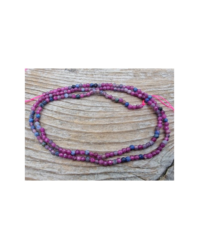 Saphirkette (Safir) Multicolor facettiert 2mm