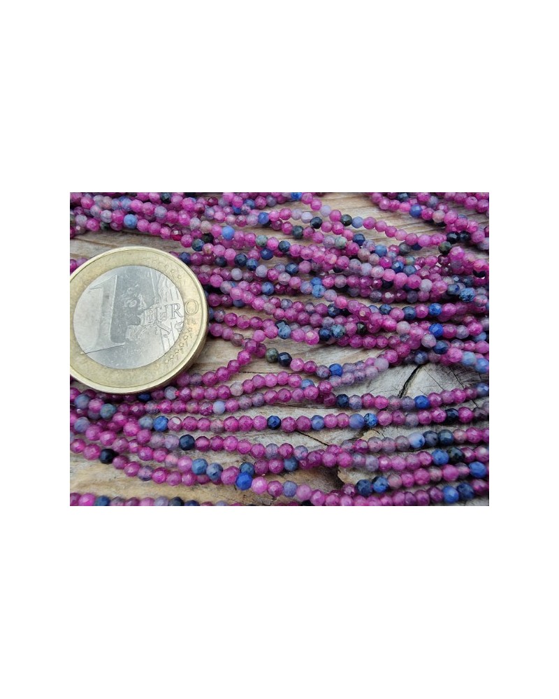 Saphirkette (Safir) Multicolor facettiert 2mm