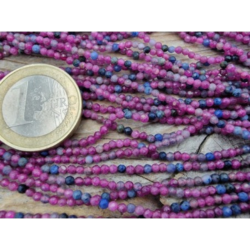 Saphirkette (Safir) Multicolor facettiert 2mm