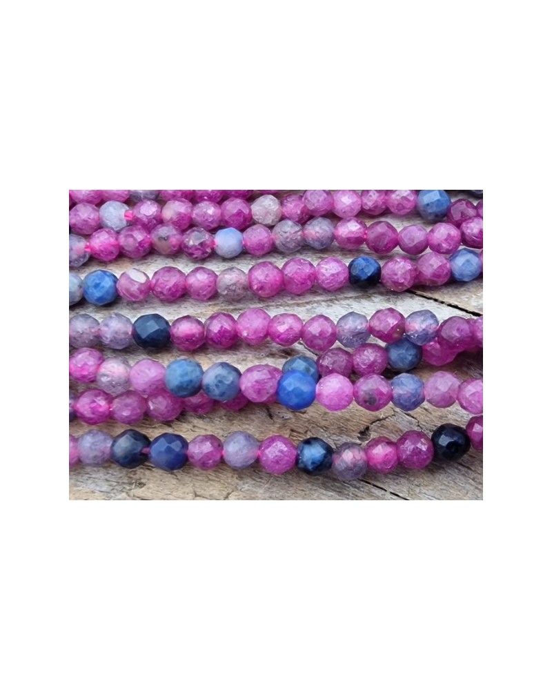 Saphirkette (Safir) Multicolor facettiert 2mm