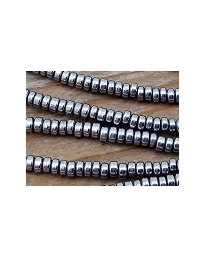 Blutsteinkette Silber (Hämatit) 2x1mm