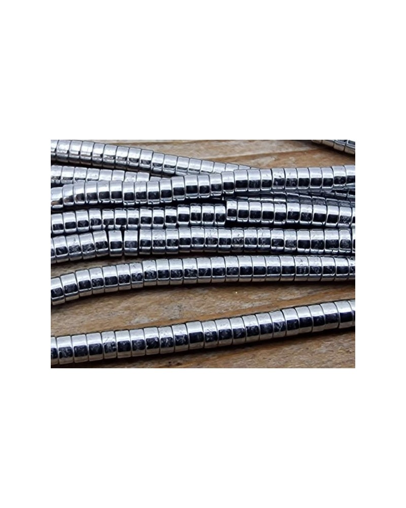 Blutsteinkette Silber (Hämatit) 2x1mm
