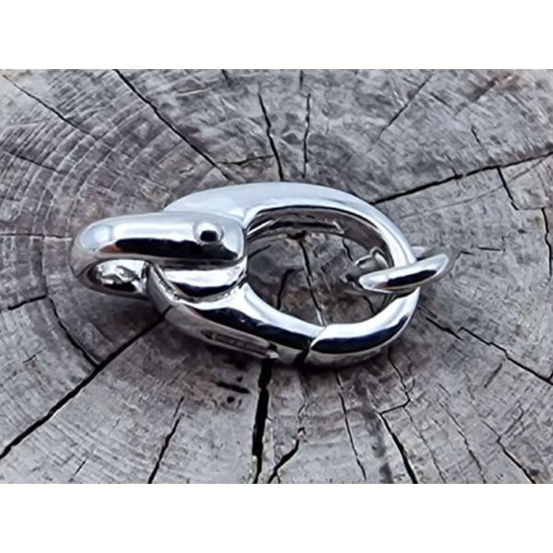Schliesse 12mm, 925 Silber rhodiniert