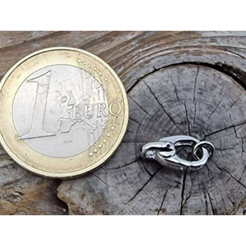 Schliesse 12mm, 925 Silber rhodiniert