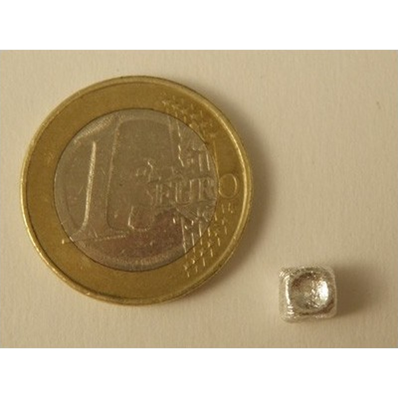 Zwischenteil, Würfel 5mm, Silber