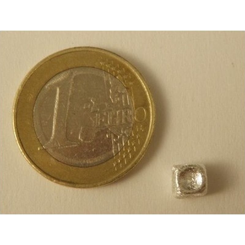 Zwischenteil, Würfel 5mm, Silber