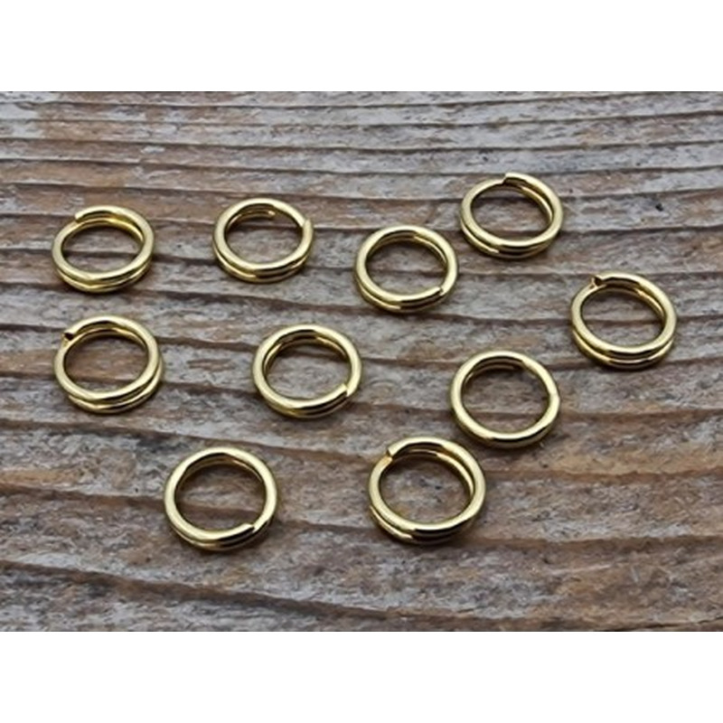 Spiralring 6mm, Edelstahl gold (10 Stück)