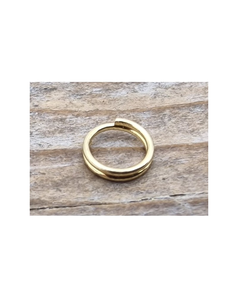 Spiralring 5mm, Edelstahl gold (10 Stück)