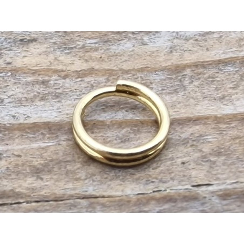Spiralring 5mm, Edelstahl gold (10 Stück)