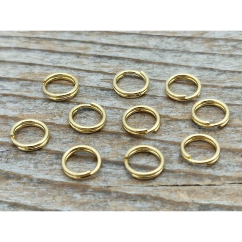 Spiralring 5mm, Edelstahl gold (10 Stück)