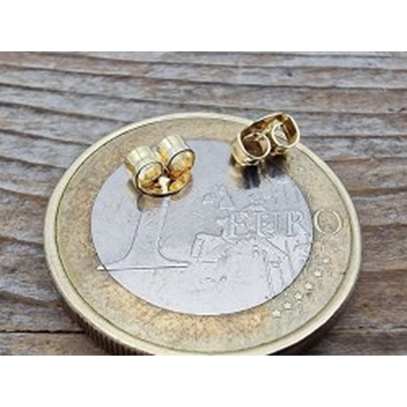 Ohrstecker Verschluss 5mm, Flügerl (2 Stk), Edelstahl goldfarben 2