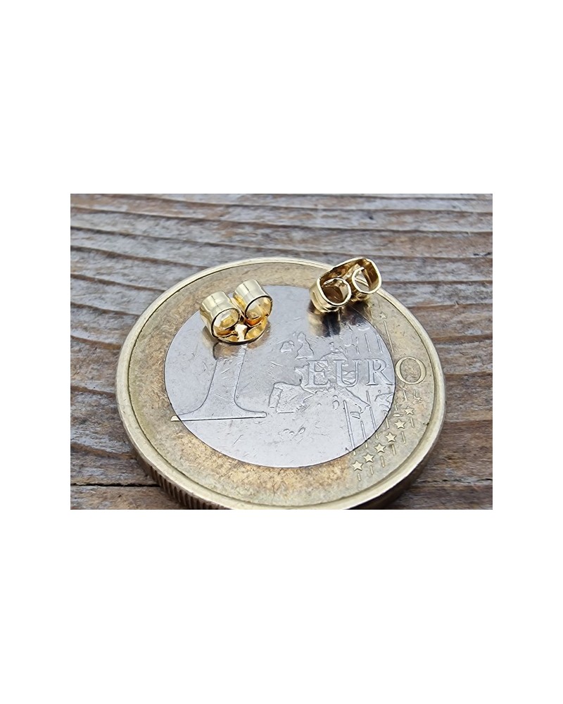 Ohrstecker Verschluss 5mm, Flügerl (2 Stk), Edelstahl goldfarben