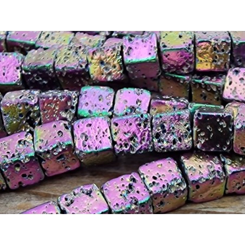 Blutsteinkette Multicolor (Hämatit) Lavalook 4x4mm