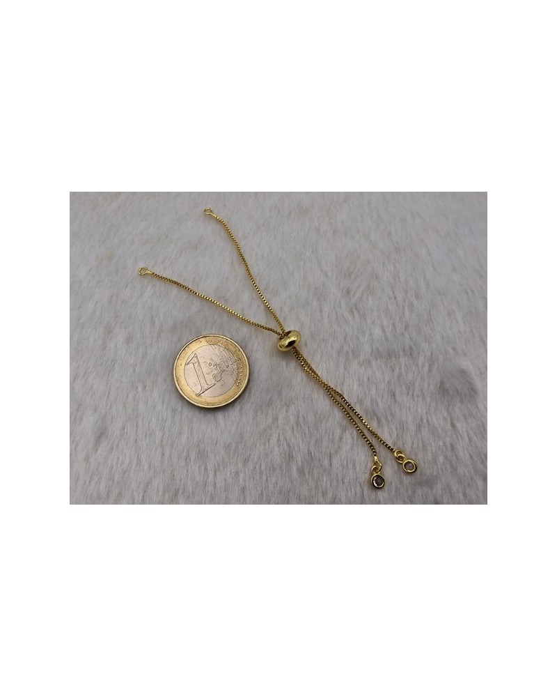 Armbandrohling mit Strass, Messing vergoldet