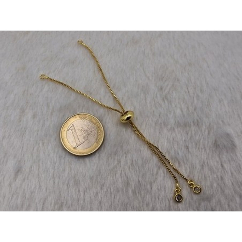 Armbandrohling mit Strass, Messing vergoldet