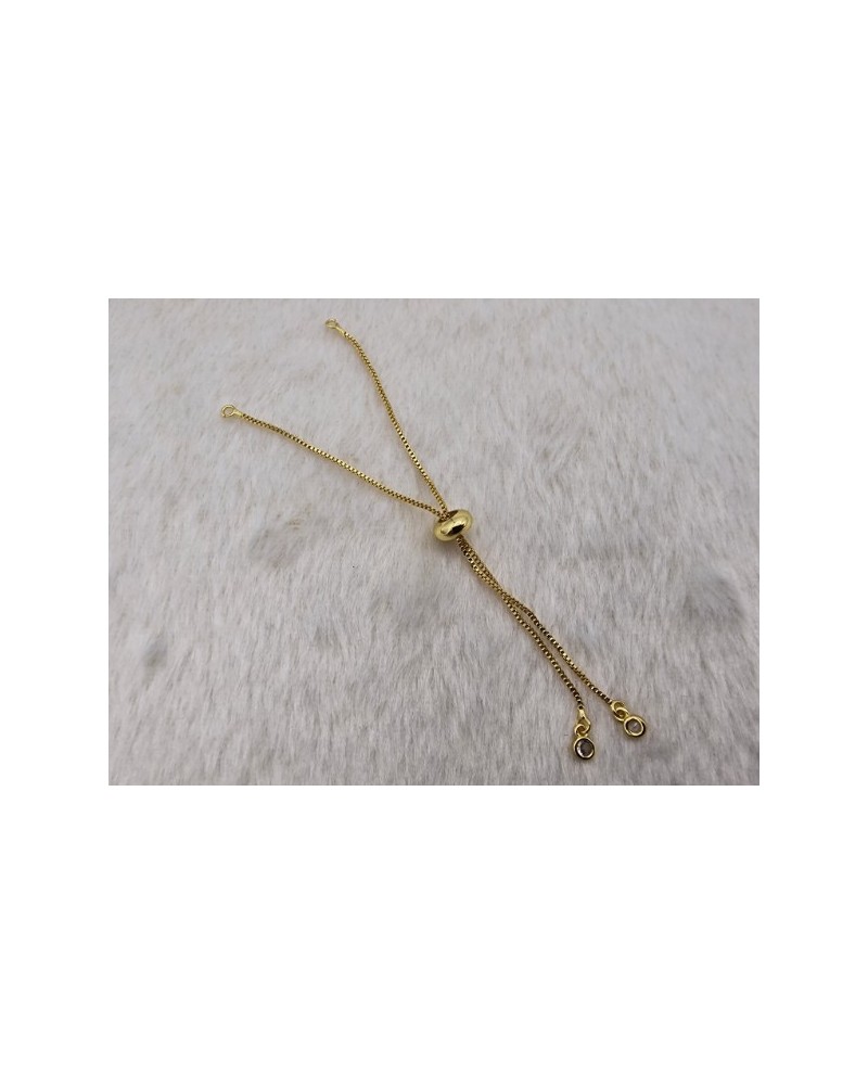 Armbandrohling mit Strass, Messing vergoldet