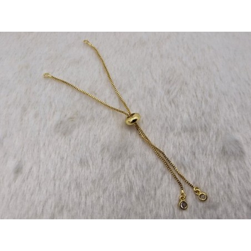 Armbandrohling mit Strass, Messing vergoldet