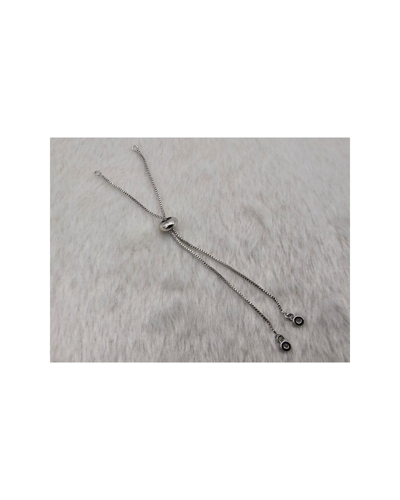 Armbandrohling mit Strass, Messing rhodiniert