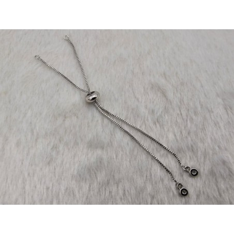 Armbandrohling mit Strass, Messing rhodiniert