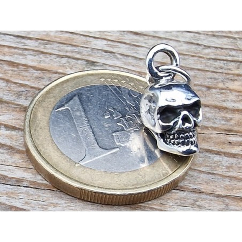 Charm Totenkopf 19mm, 925 Silber