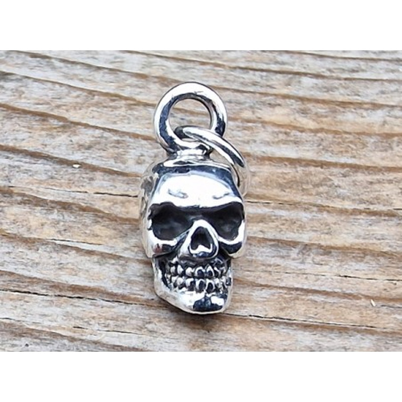 Charm Totenkopf 19mm, 925 Silber