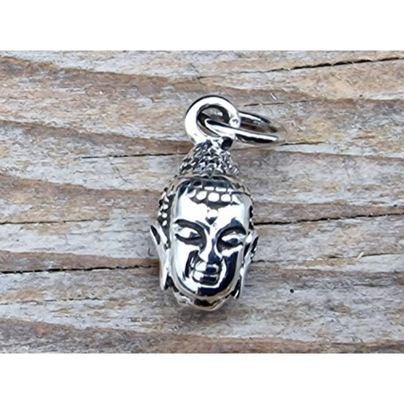 Charm Buddhakopf 16mm, 925 Silber