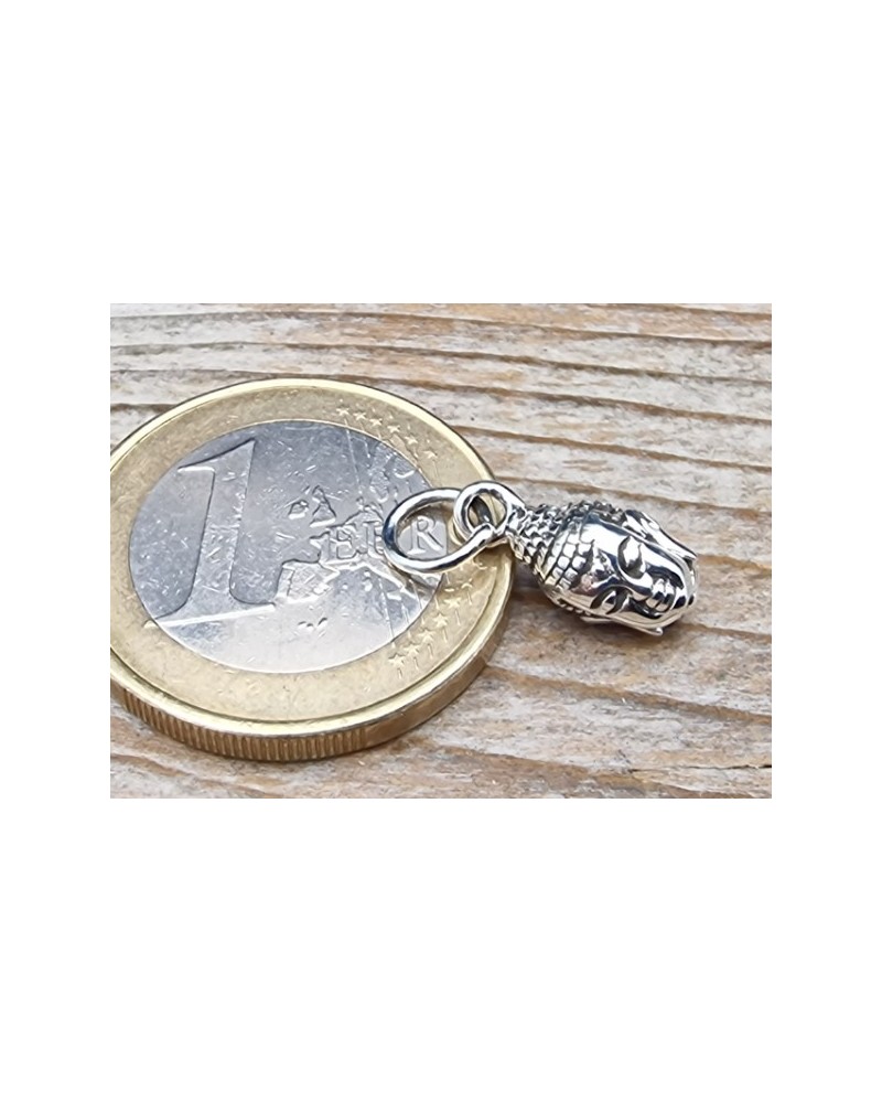 Charm Buddhakopf 16mm, 925 Silber