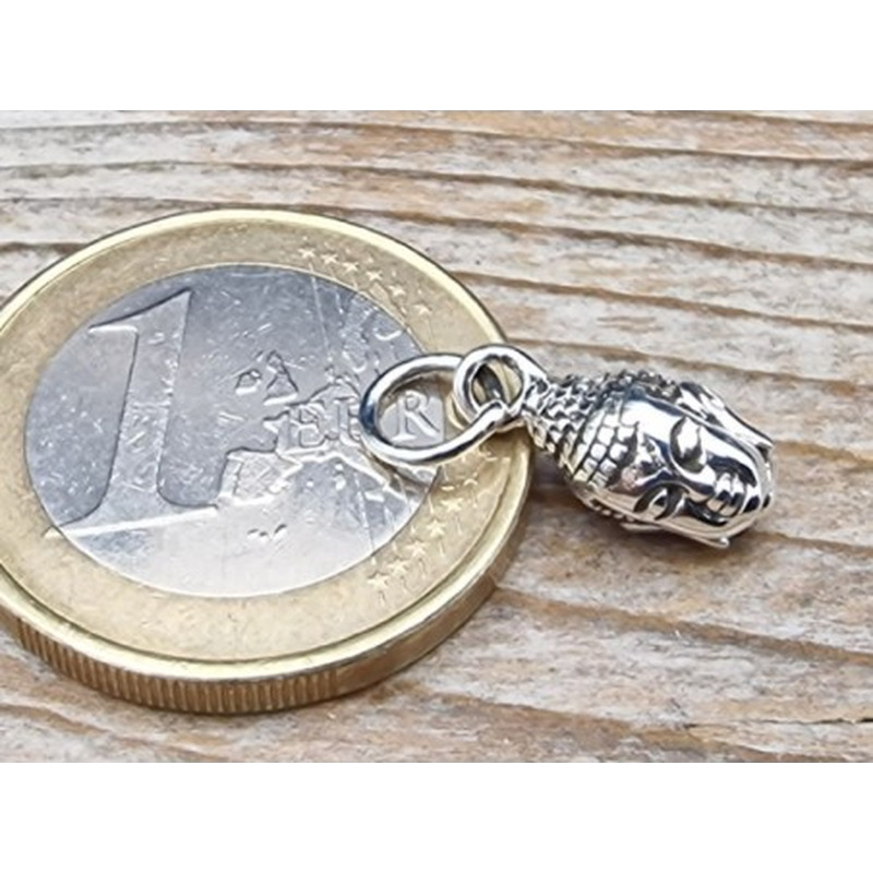 Charm Buddhakopf 16mm, 925 Silber