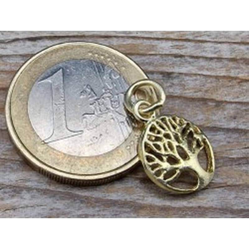 Lebensbaum 11mm, 925 Silber vergoldet 2