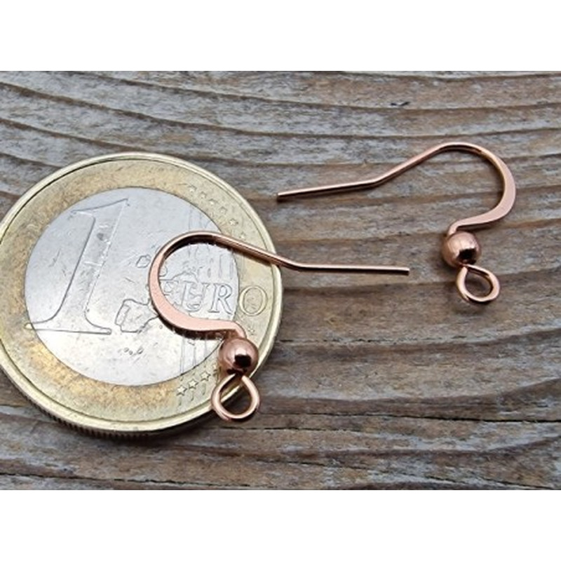Ohrhaken 15mm (2 Stk), Edelstahl rosegold