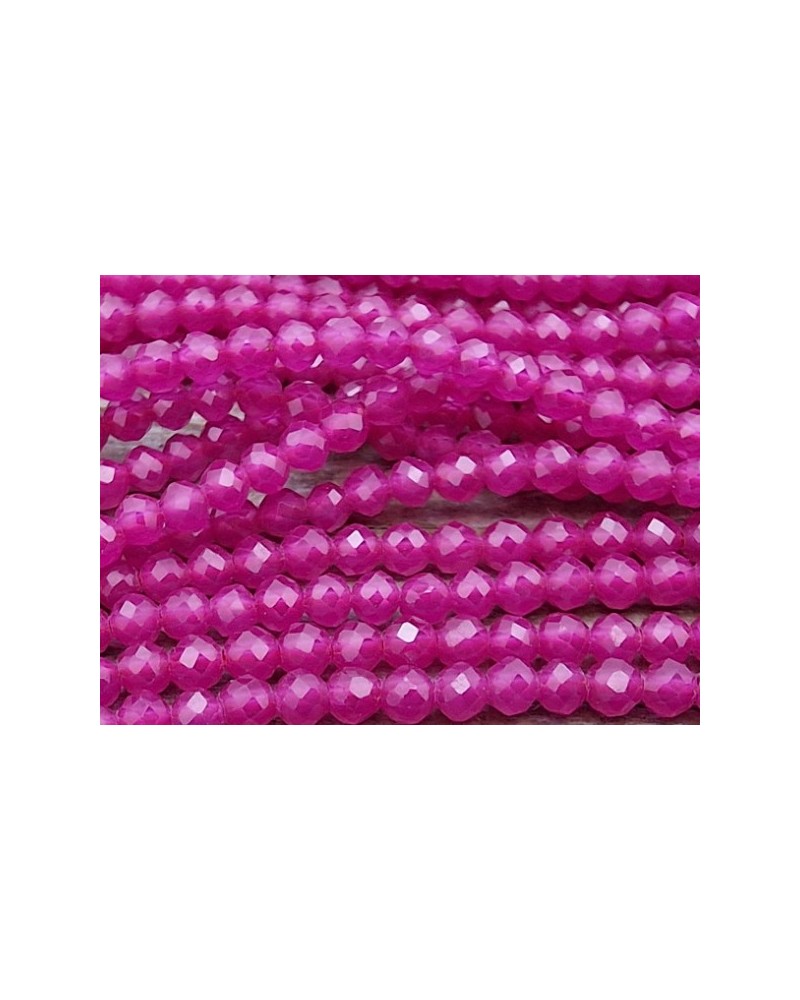 Rubin Kette facettiert 2mm farbbehandelt