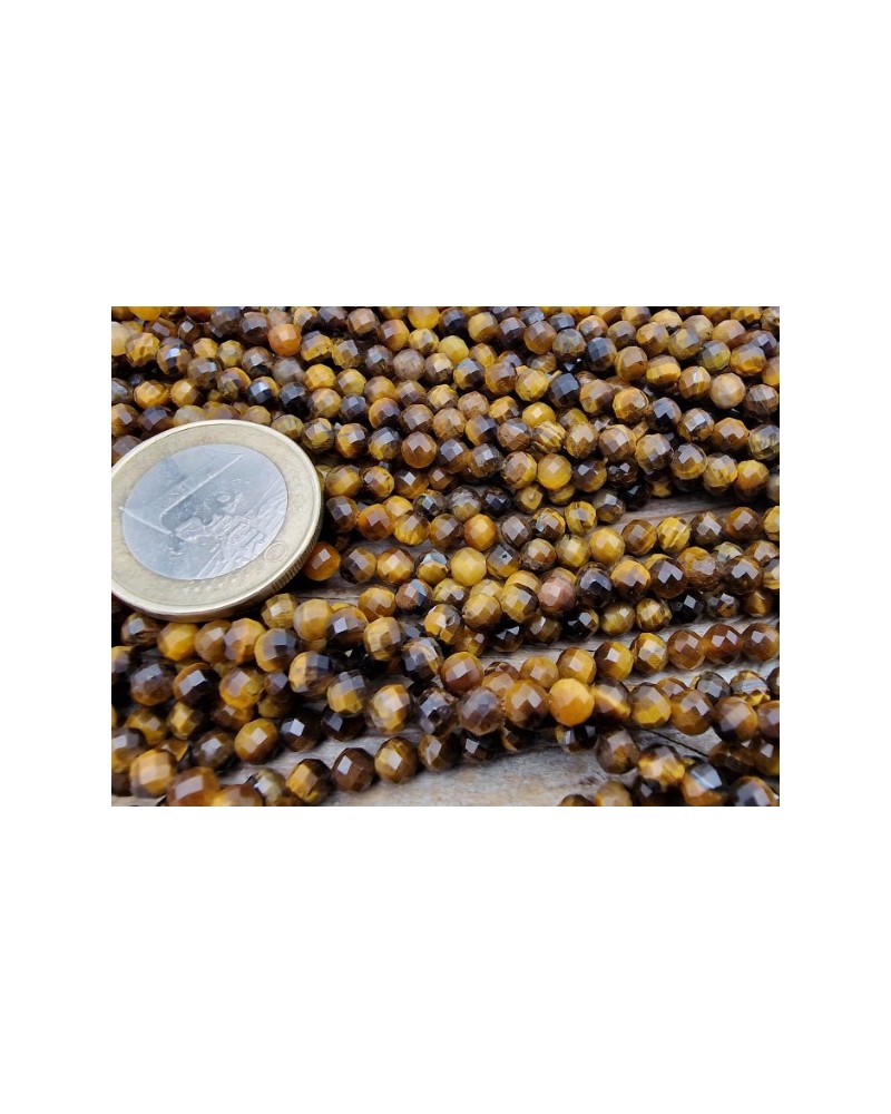 Tigeraugekette facettiert 4mm