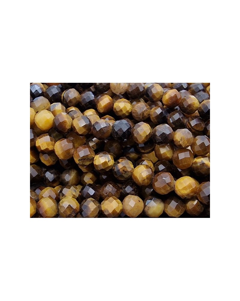 Tigeraugekette facettiert 4mm