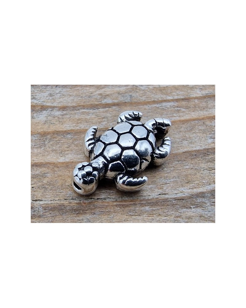 Zwischenteil Schildkröte 13mm, Metall Antik