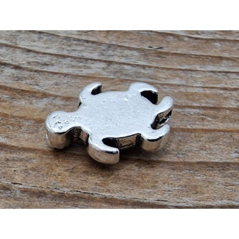 Zwischenteil Schildkröte 13mm, Metall Antik