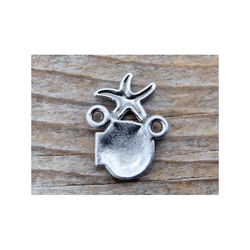 Zwischenteil-Link Meer 13x18mm, Metall Antik
