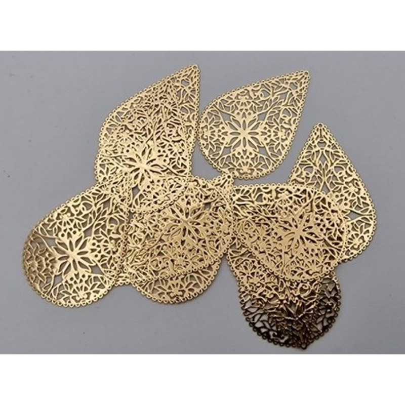 Anhänger Ohrschmuck 40mm, Metall vergoldet