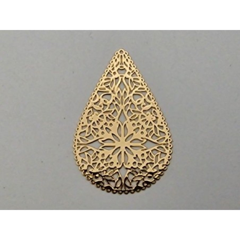 Anhänger Ohrschmuck 40mm, Metall vergoldet