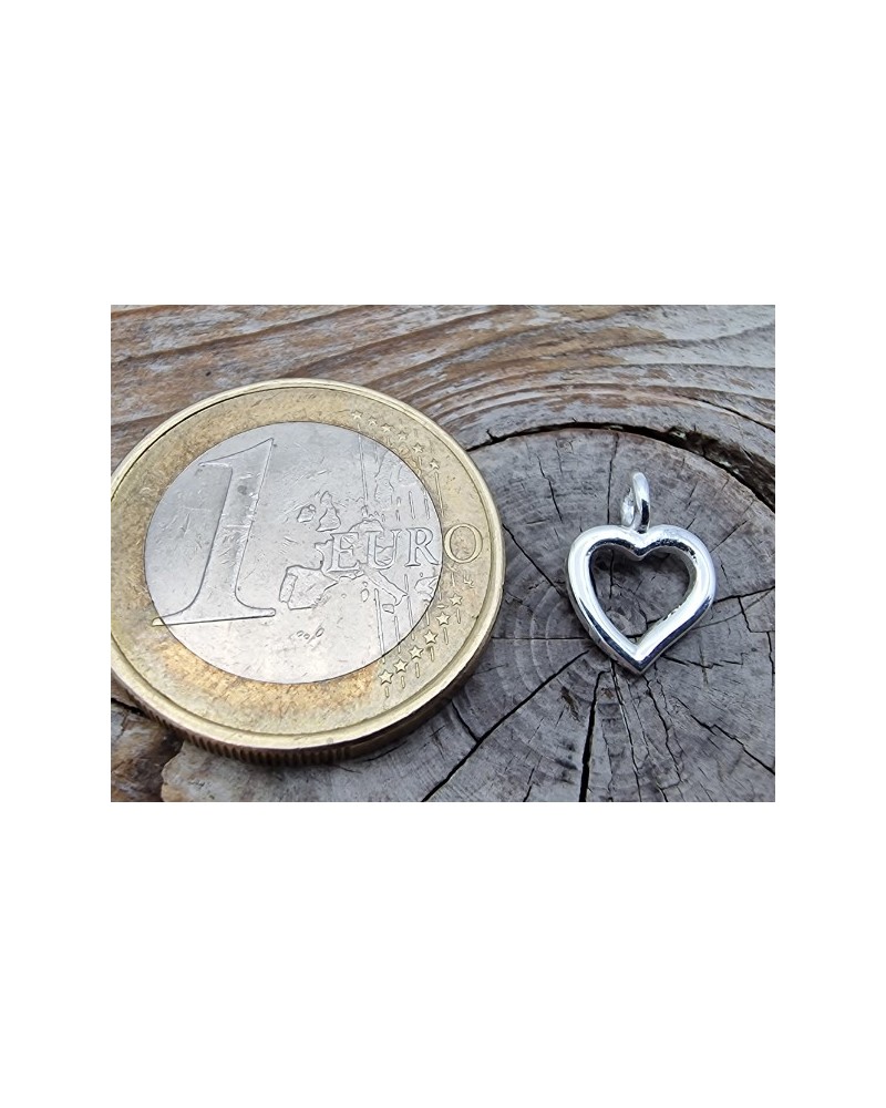 Charm Herz 8x12mm, 925 Silber