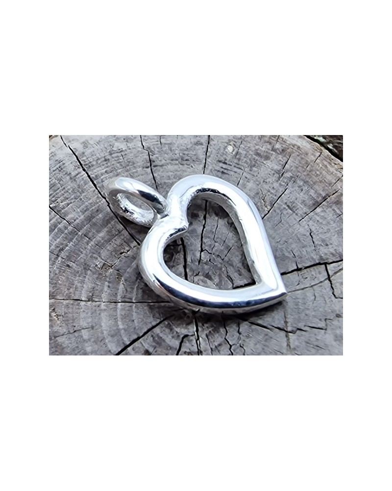 Charm Herz 8x12mm, 925 Silber