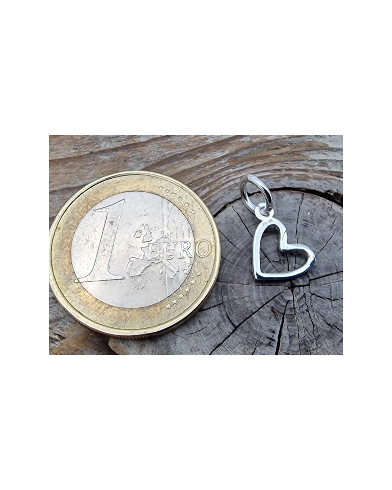 Charm Herz 8x11mm, 925 Silber