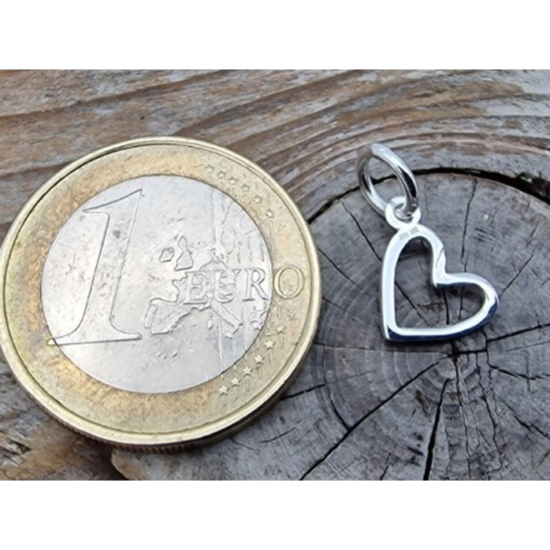Charm Herz 8x11mm, 925 Silber