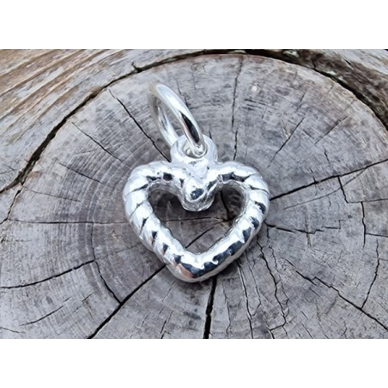 Charm Herz 10x10mm, 925 Silber