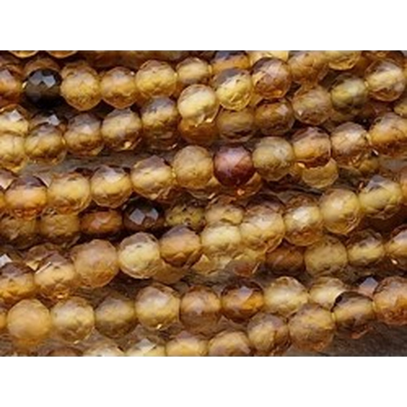 gelbe Turmalinkette facettiert 2mm