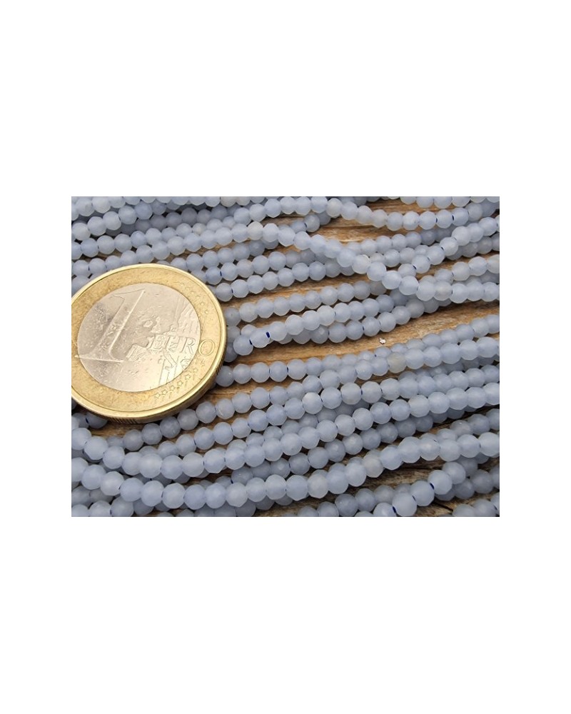 Anhydritkette (Angelit) facettiert 2mm
