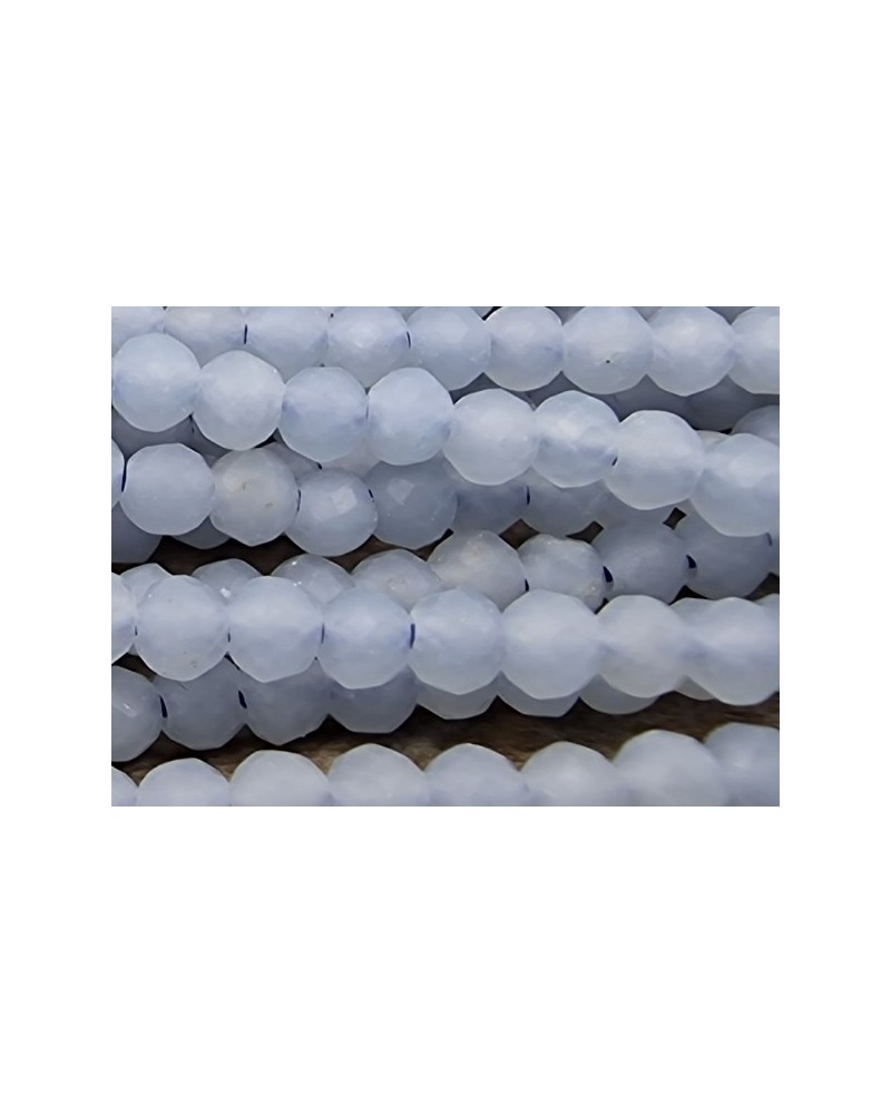 Anhydritkette (Angelit) facettiert 2mm