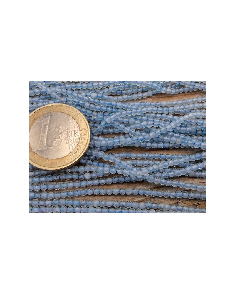 blauer Topas Kette facettiert 2mm