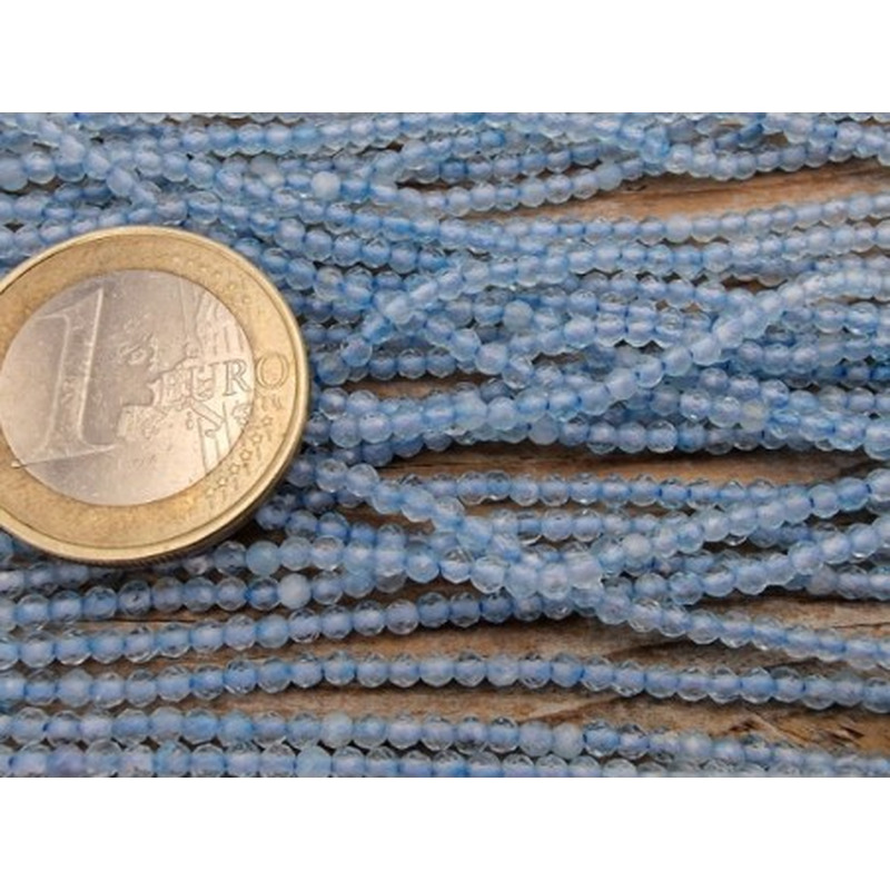 blauer Topas Kette facettiert 2mm