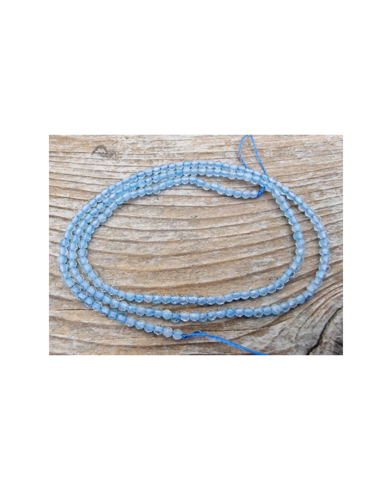blauer Topas Kette facettiert 2mm